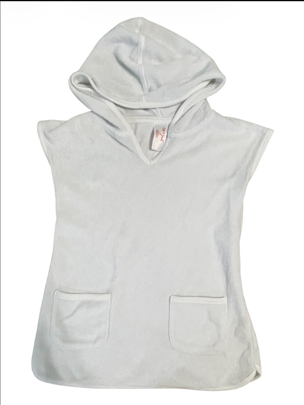 Cat & Jack White Terry Hooded Pullover Swim Suit Cover Up